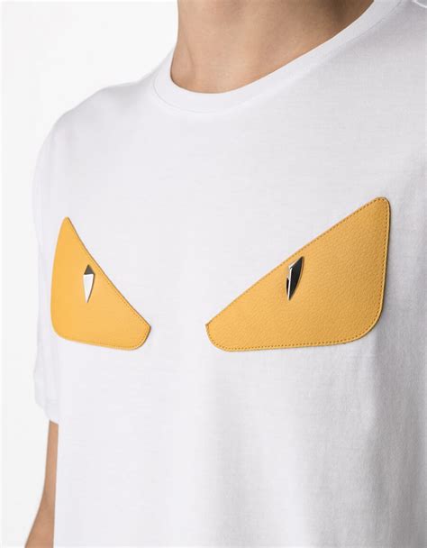 fendi yellow eyes t-shirt|fendi t shirt i offer.